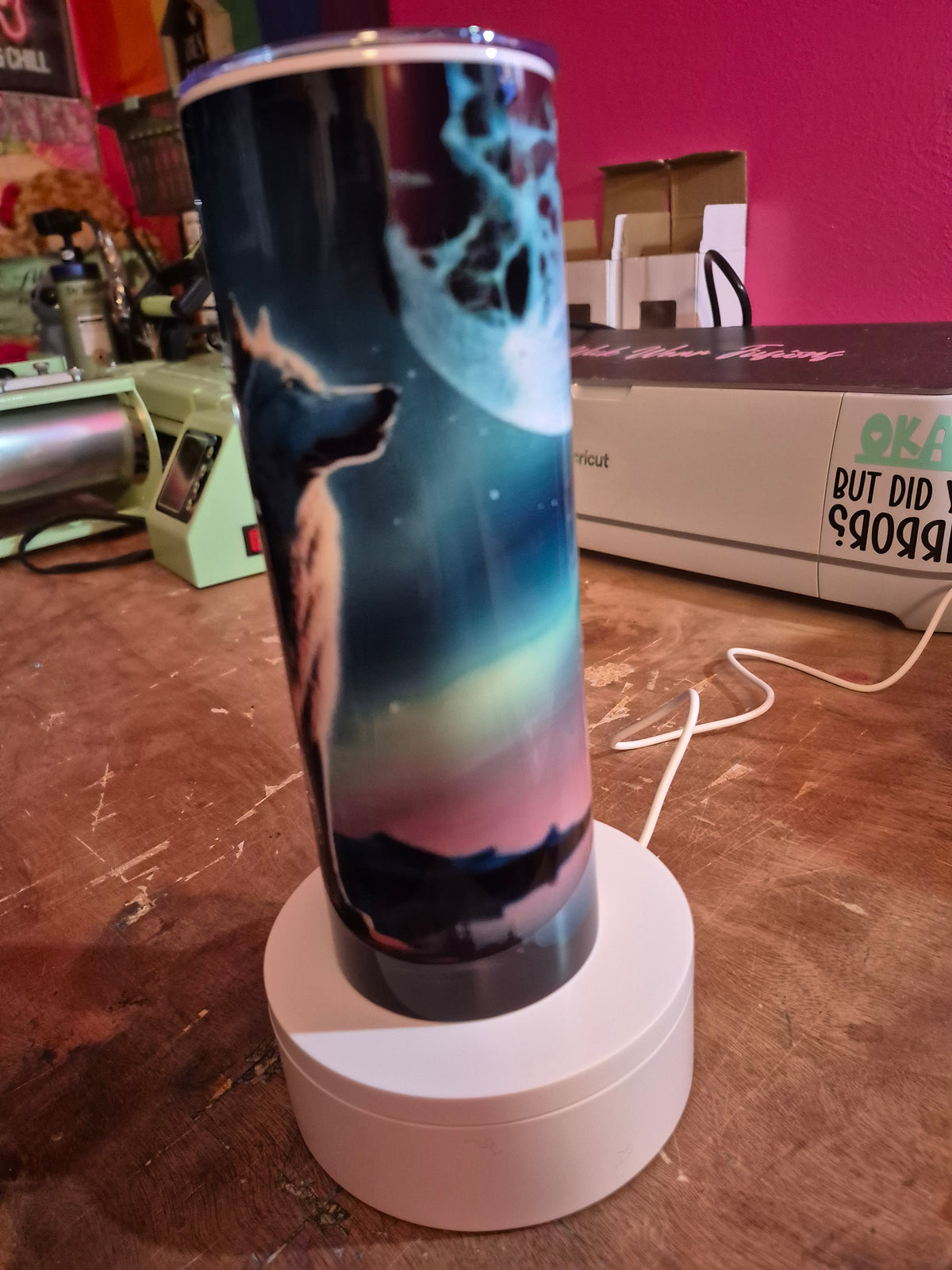 Wolf Northern Lights Tumbler