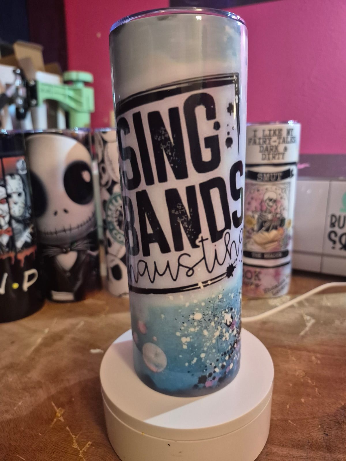 Raising husbands is exhausting 20 oz tumbler
