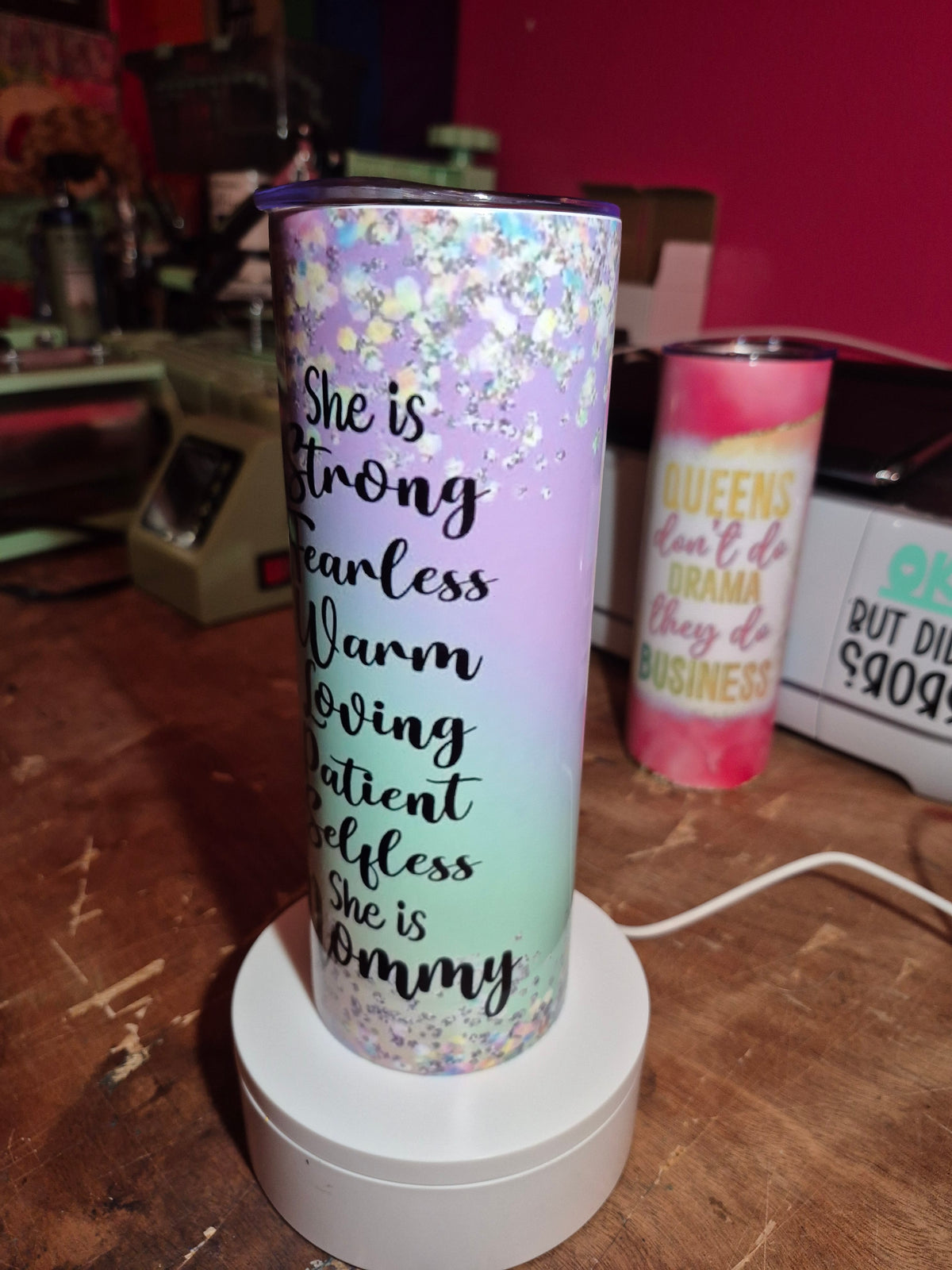 She is mommy 20 oz stainless steel tumbler