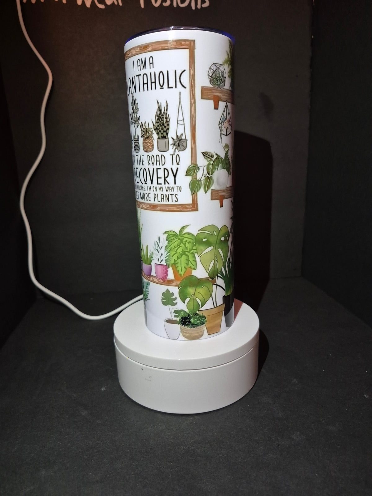 Plantaholic 20 oz double wall stainless steel tumbler