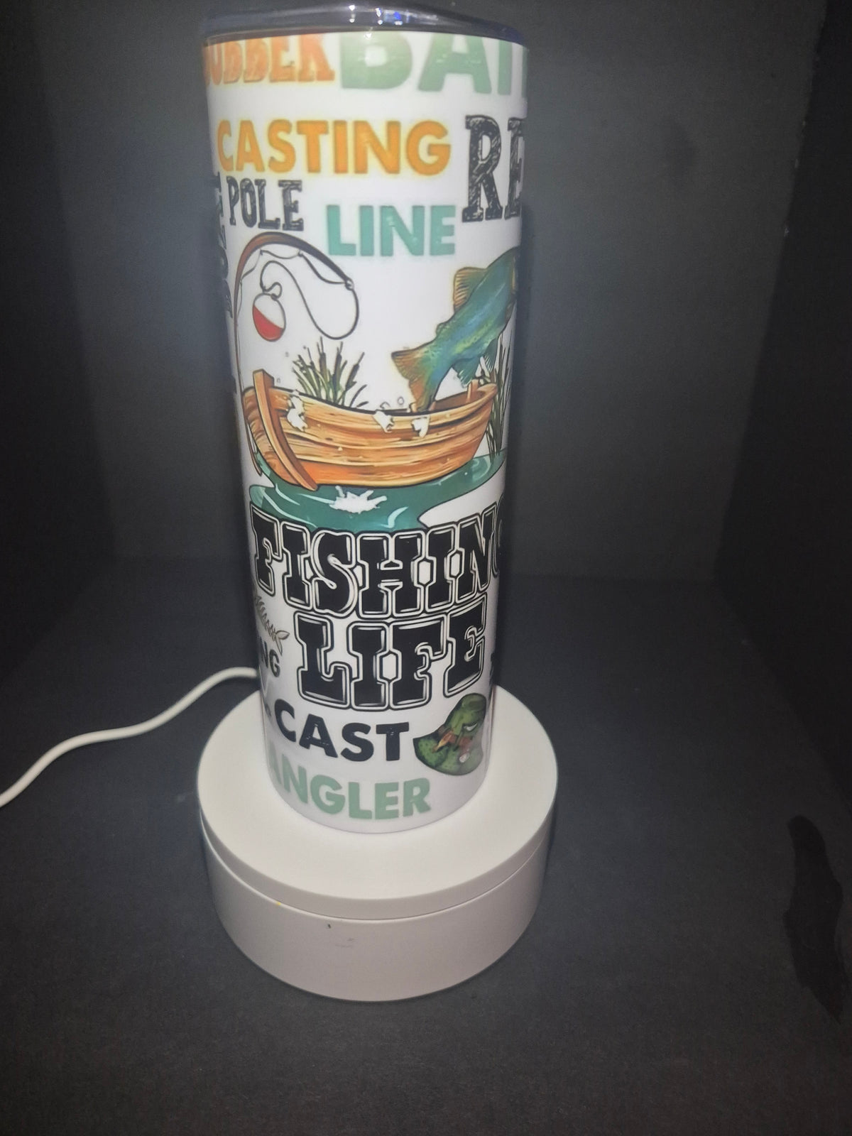 All about fishing 20 oz stainless steel tumbler