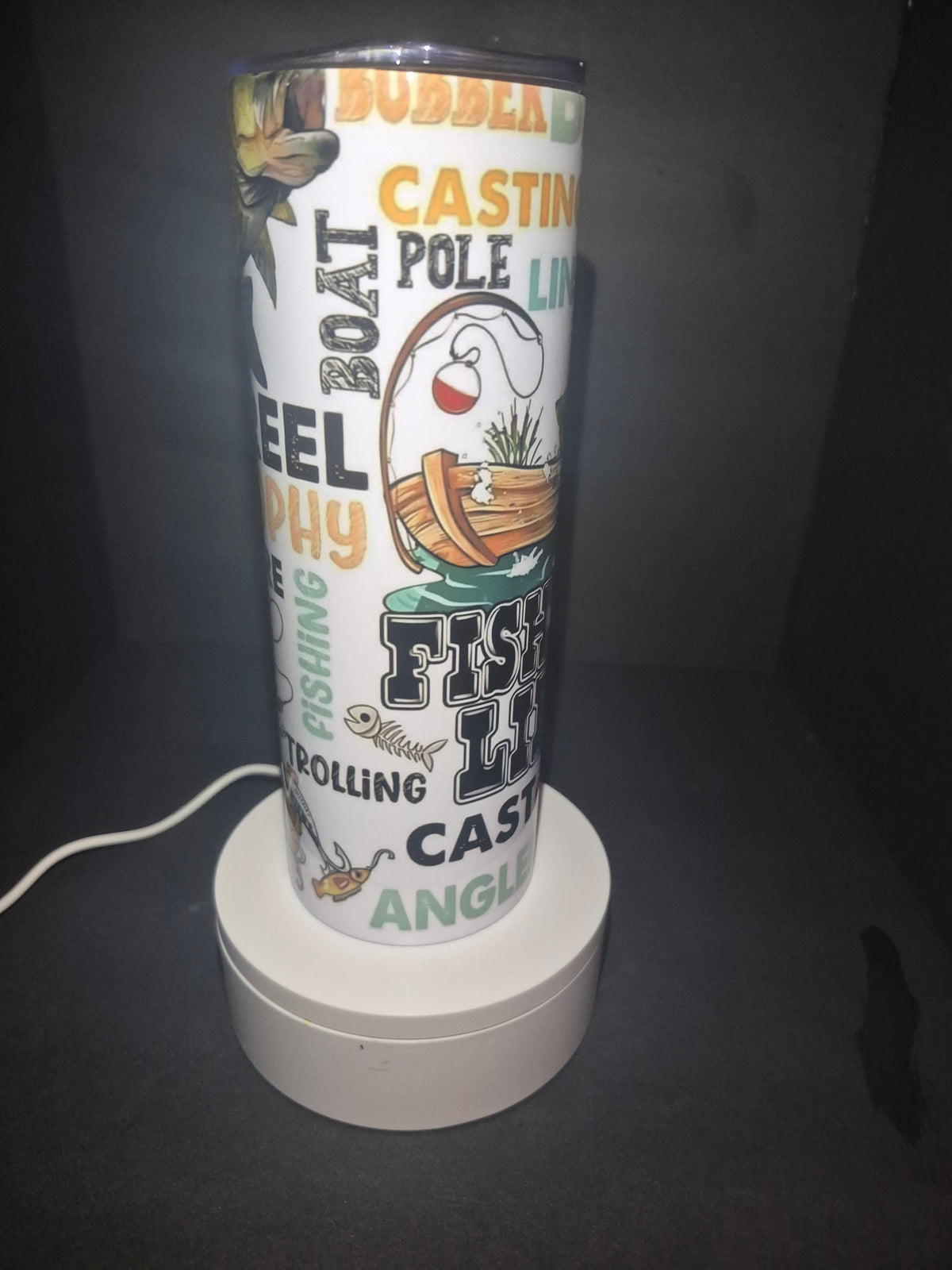 All about fishing 20 oz stainless steel tumbler