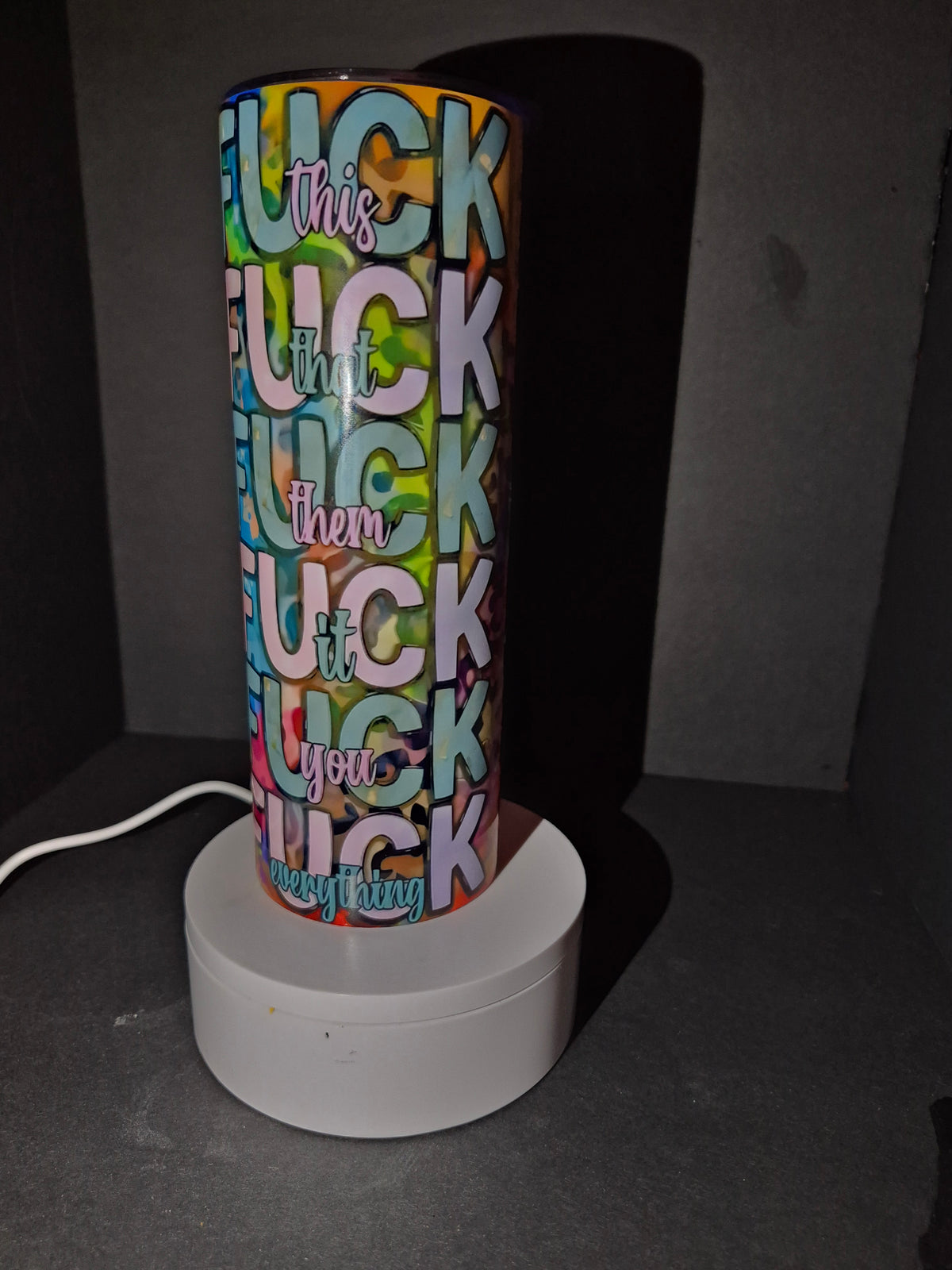 F*CK 20 oz stainless steel tumbler