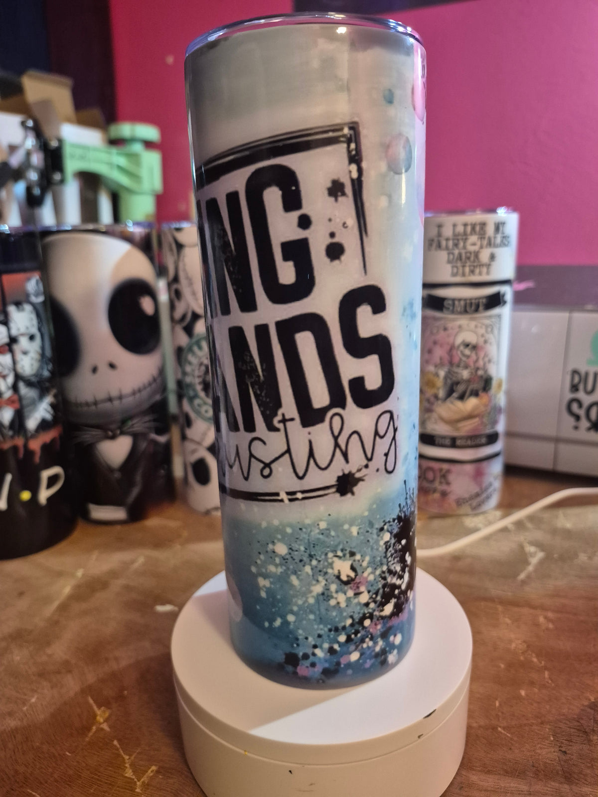 Raising husbands is exhausting 20 oz tumbler