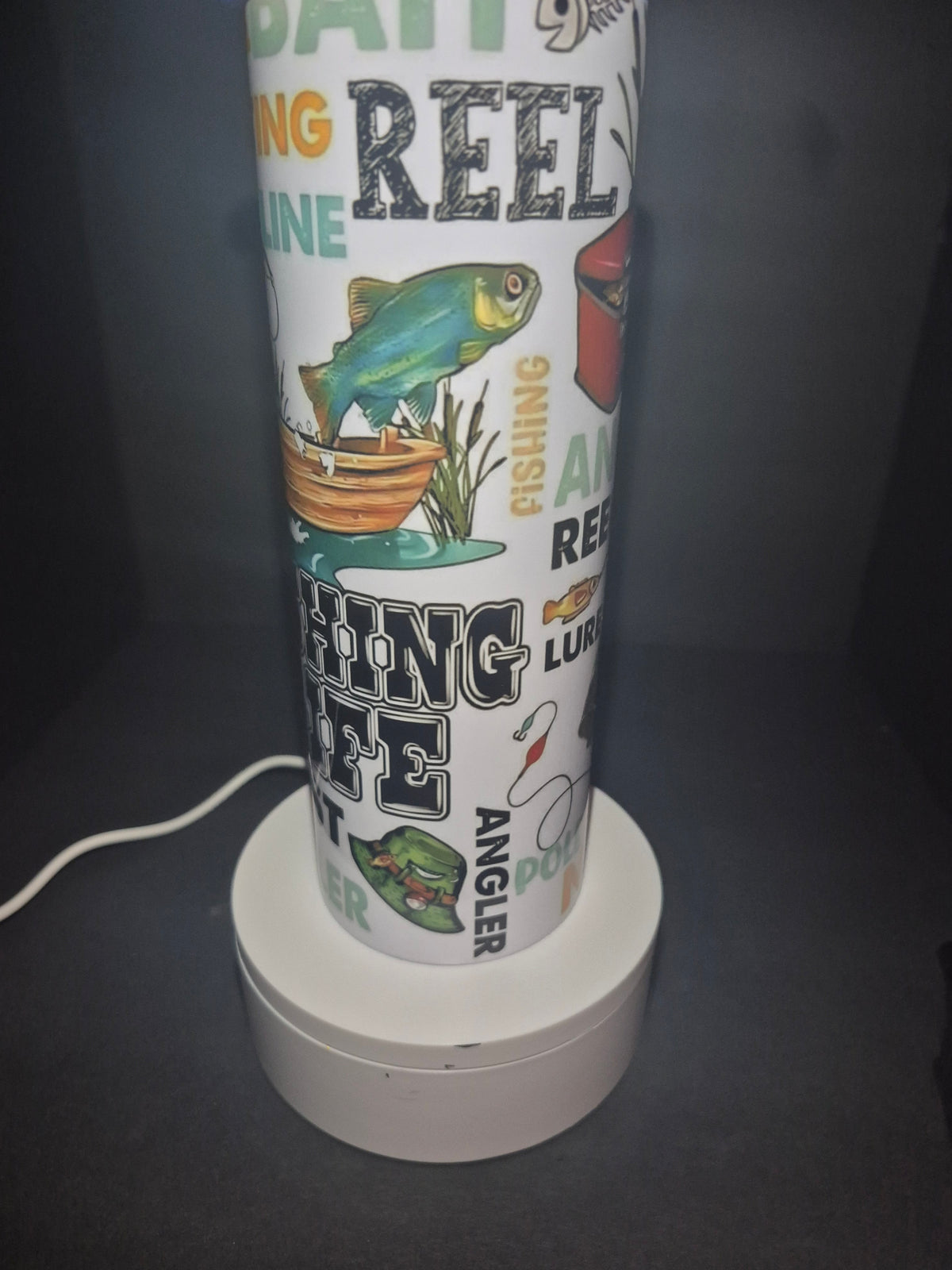 All about fishing 20 oz stainless steel tumbler