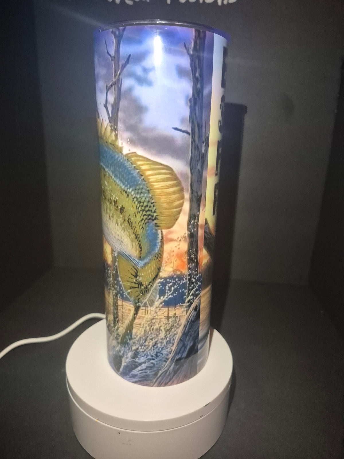 Eat sleep fish repeat 20 oz stainless steel tumbler