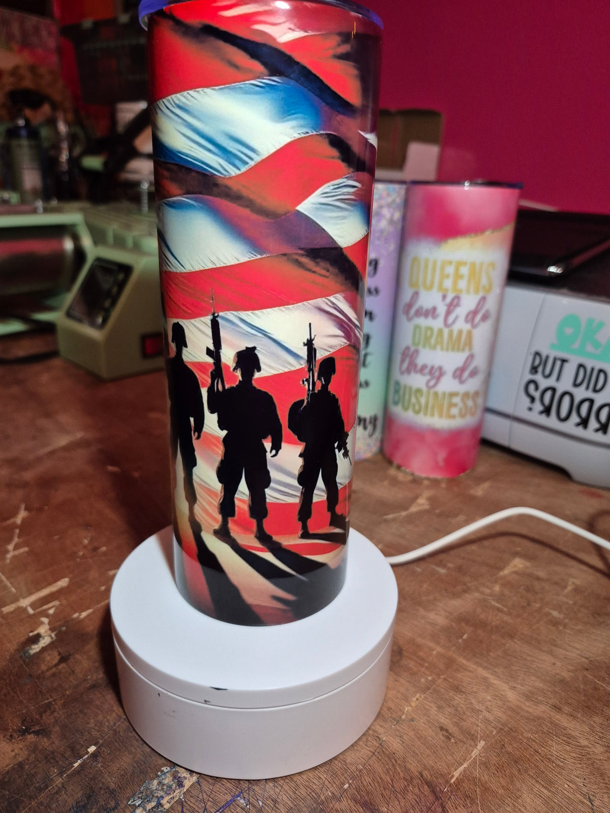 Veterans 20 oz stainless steel tumbler