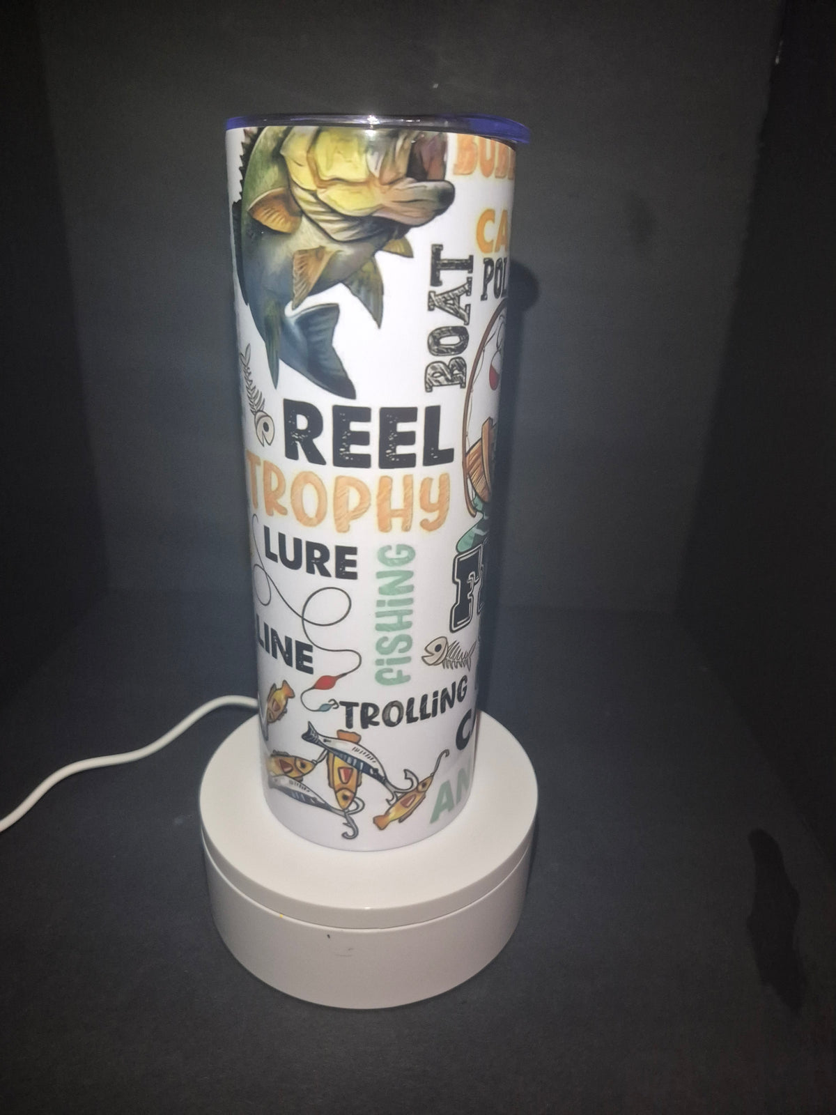 All about fishing 20 oz stainless steel tumbler