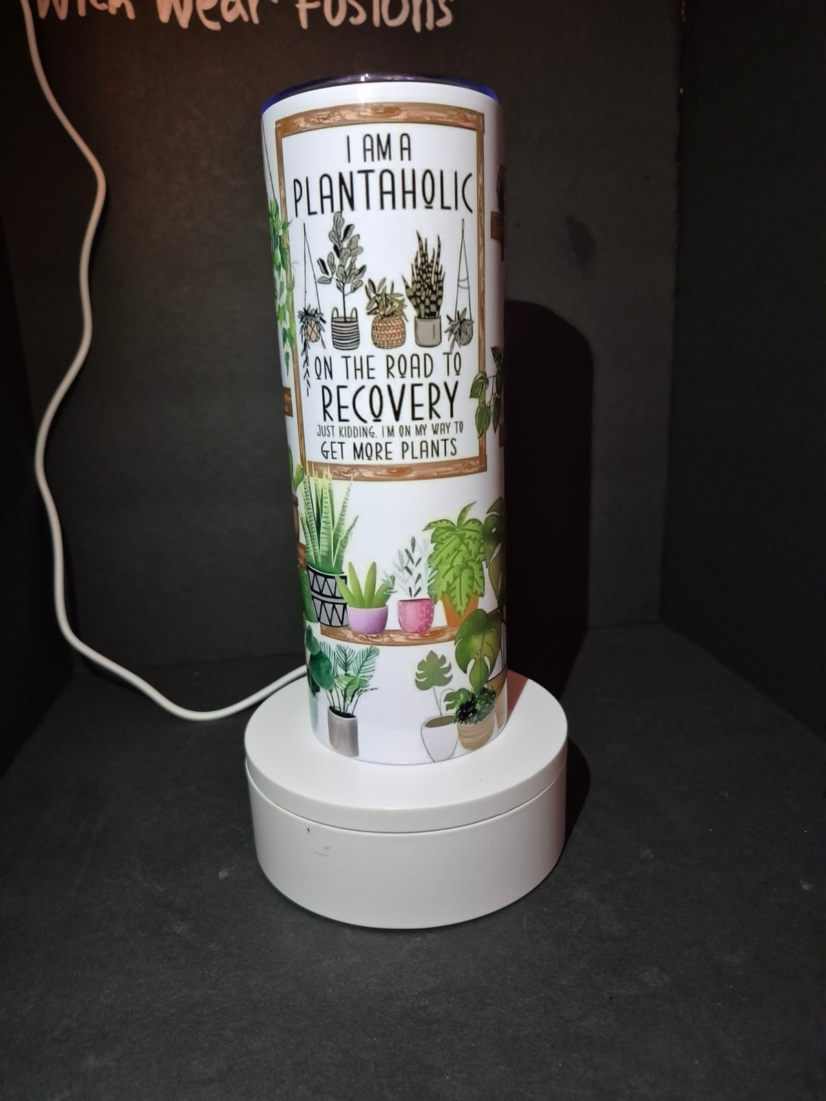 Plantaholic 20 oz double wall stainless steel tumbler