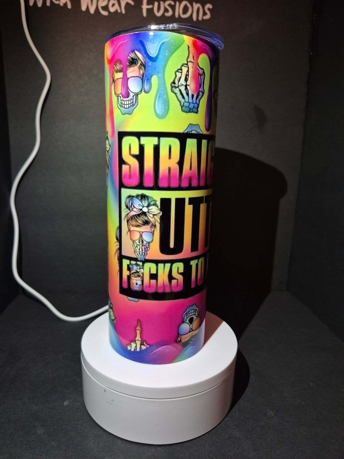 Straight Outta fucks 20 oz stainless steel double wall tumbler