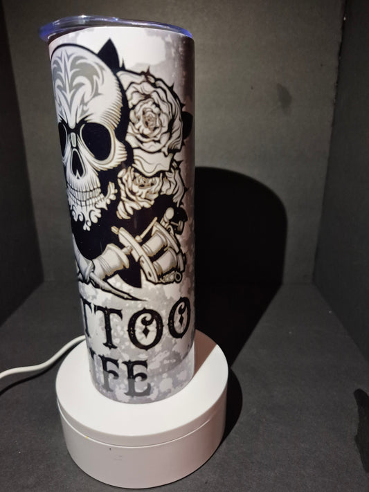 Tattoo Life 20 oz stainless steel tumbler