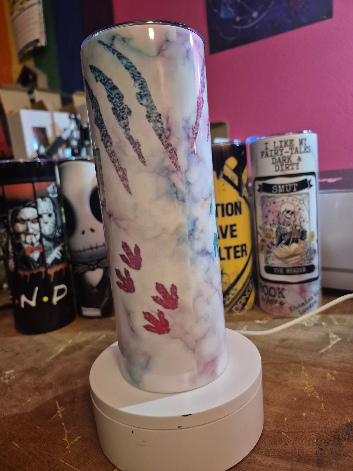Bitchasaurus before coffee 20oz tumbler