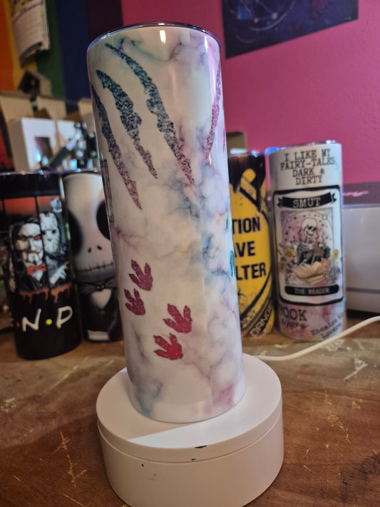 Bitchasaurus before coffee 20oz tumbler