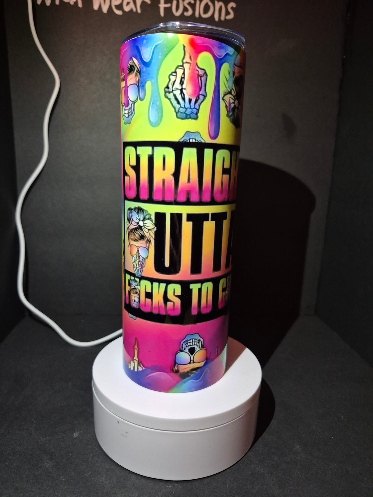 Straight Outta fucks 20 oz stainless steel double wall tumbler