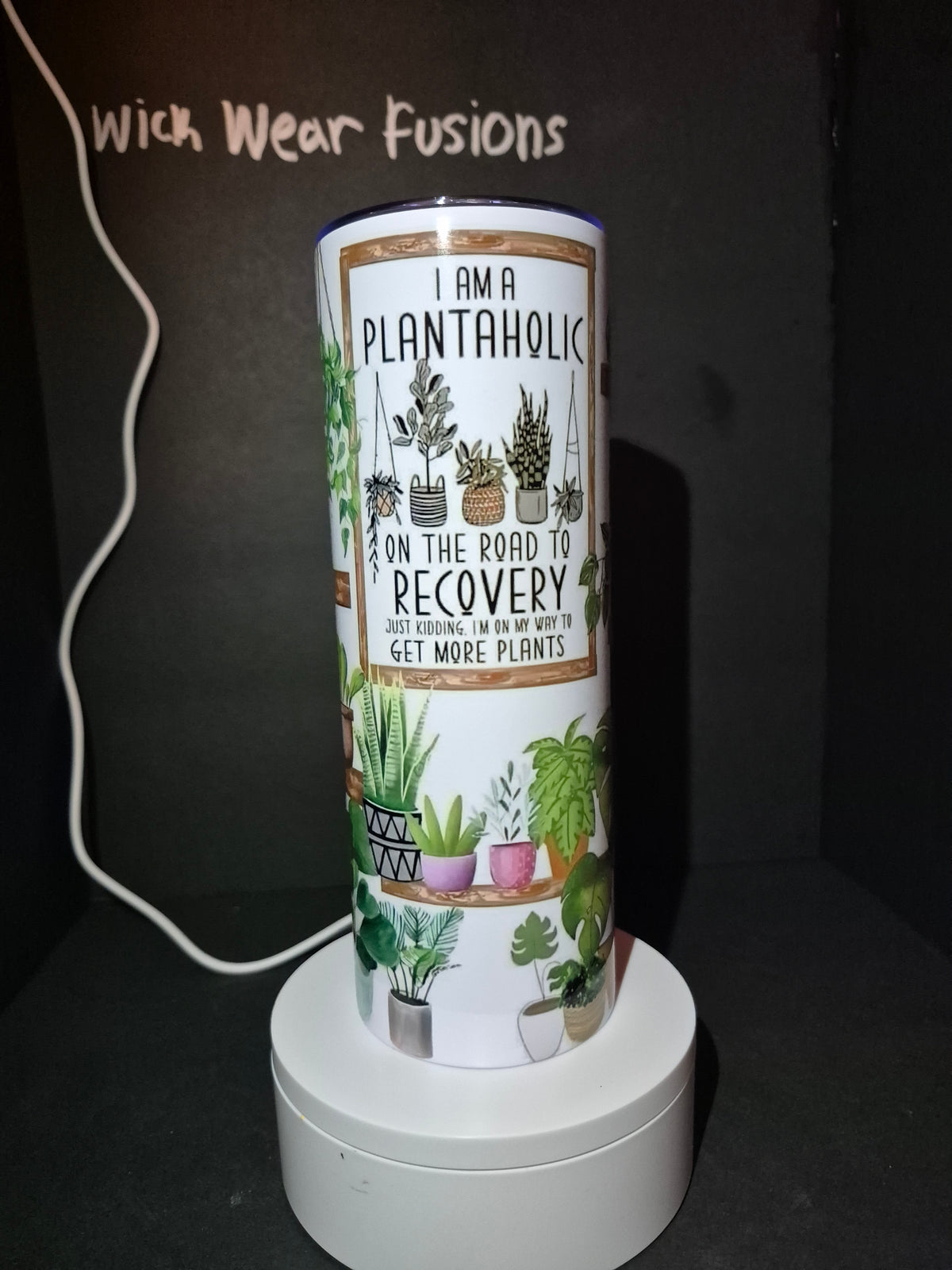 Plantaholic 20 oz double wall stainless steel tumbler