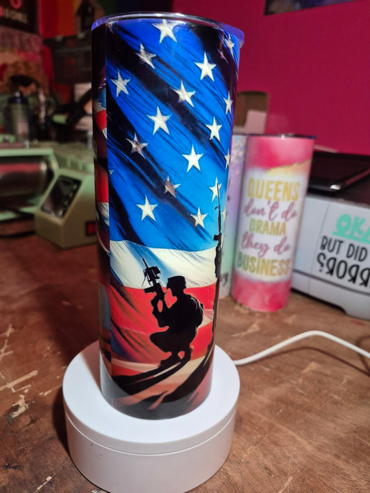 Veterans 20 oz stainless steel tumbler