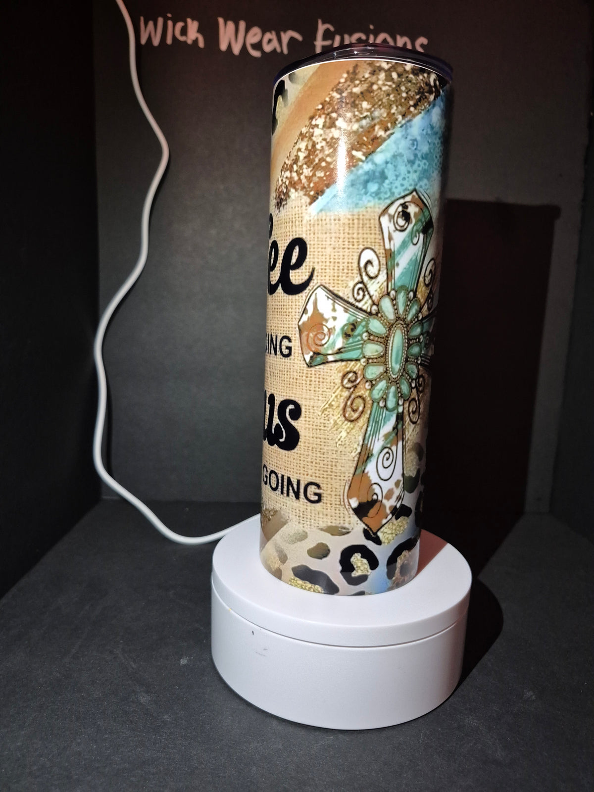 Coffee and Jesus 20 oz double wall stainless steel tumbler