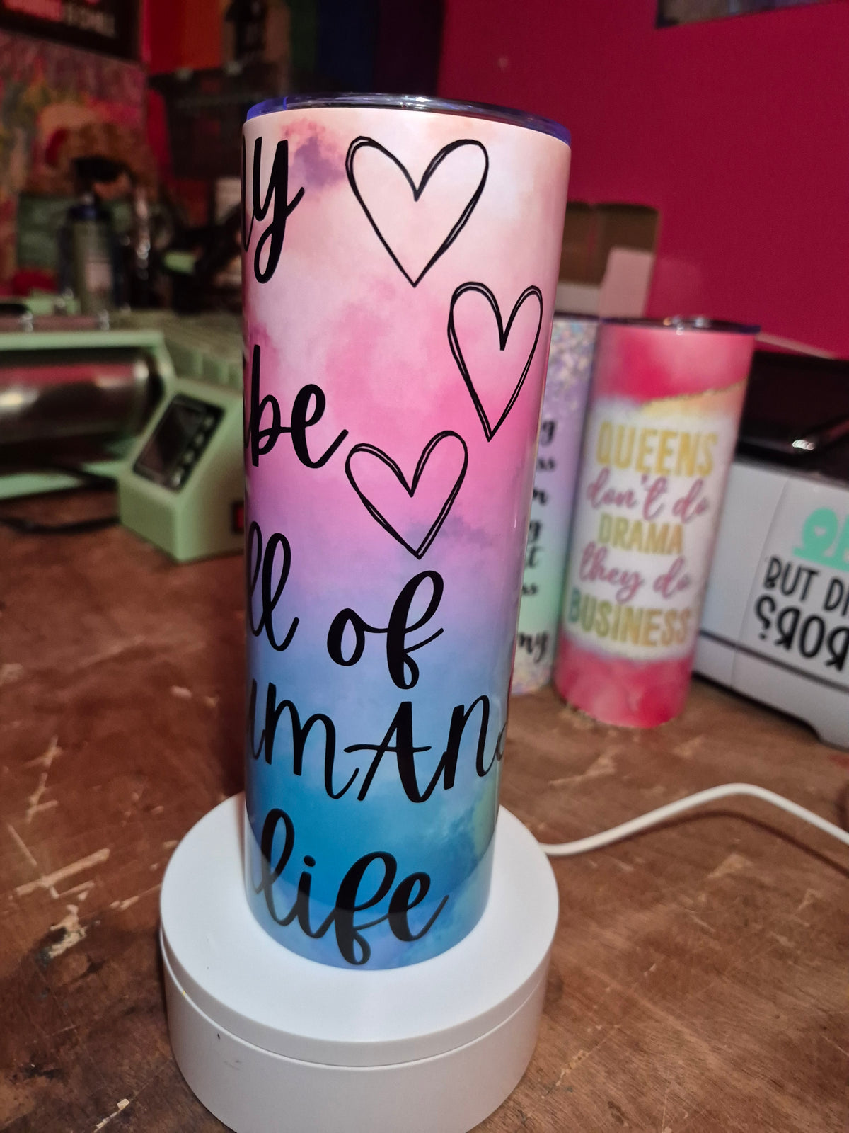 Tiny humans 20 oz stainless steel tumbler