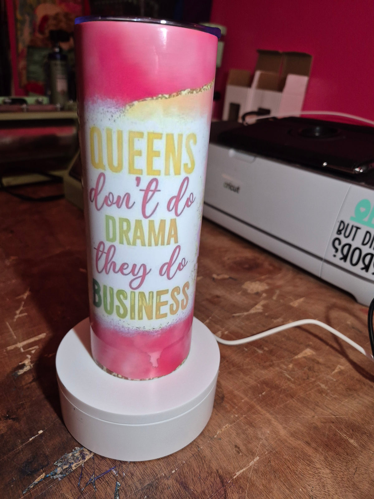 Queens don't do drama 20 oz stainless steel tumbler