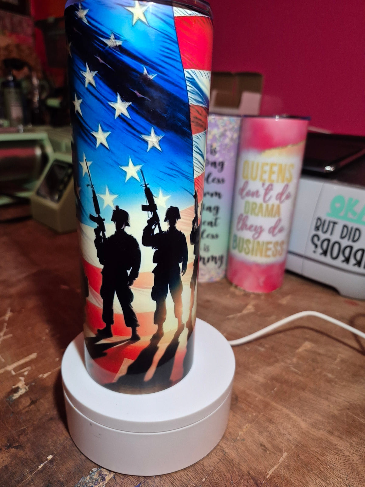 Veterans 20 oz stainless steel tumbler