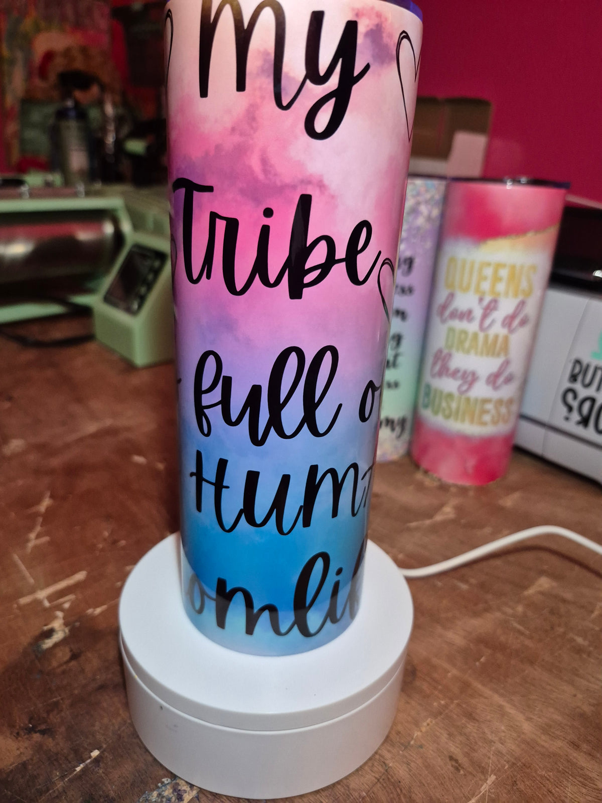 Tiny humans 20 oz stainless steel tumbler