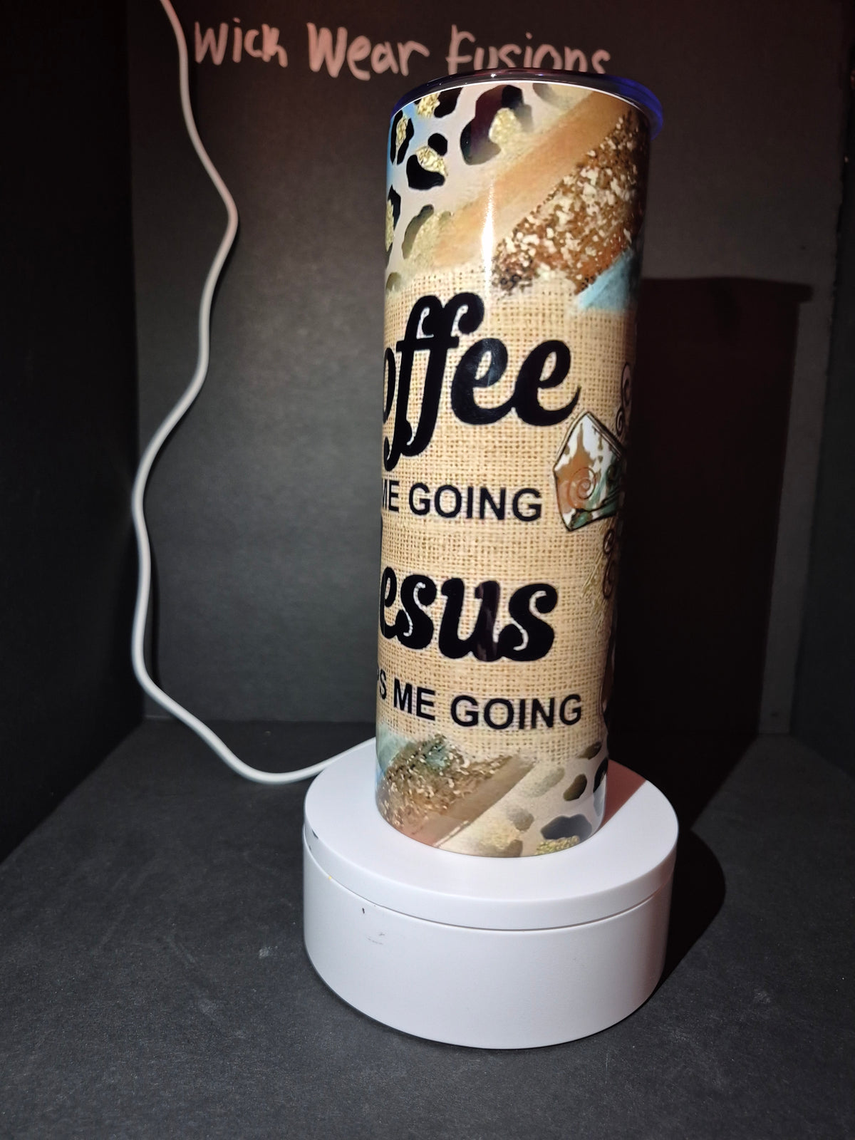 Coffee and Jesus 20 oz double wall stainless steel tumbler