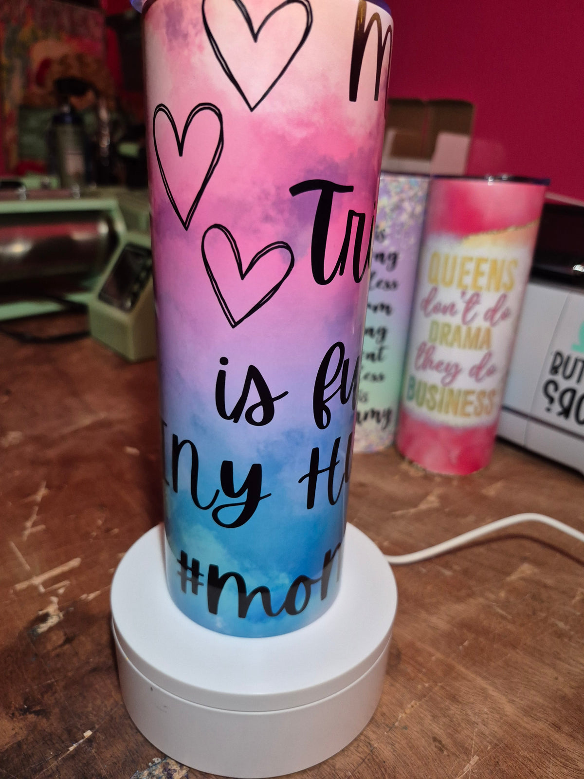 Tiny humans 20 oz stainless steel tumbler