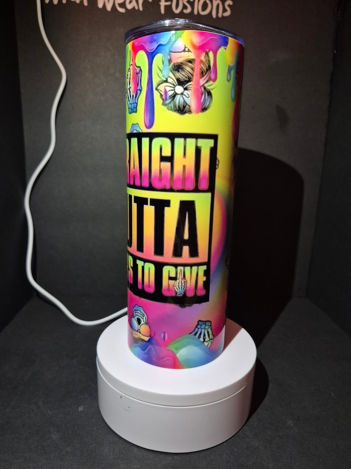 Straight Outta fucks 20 oz stainless steel double wall tumbler