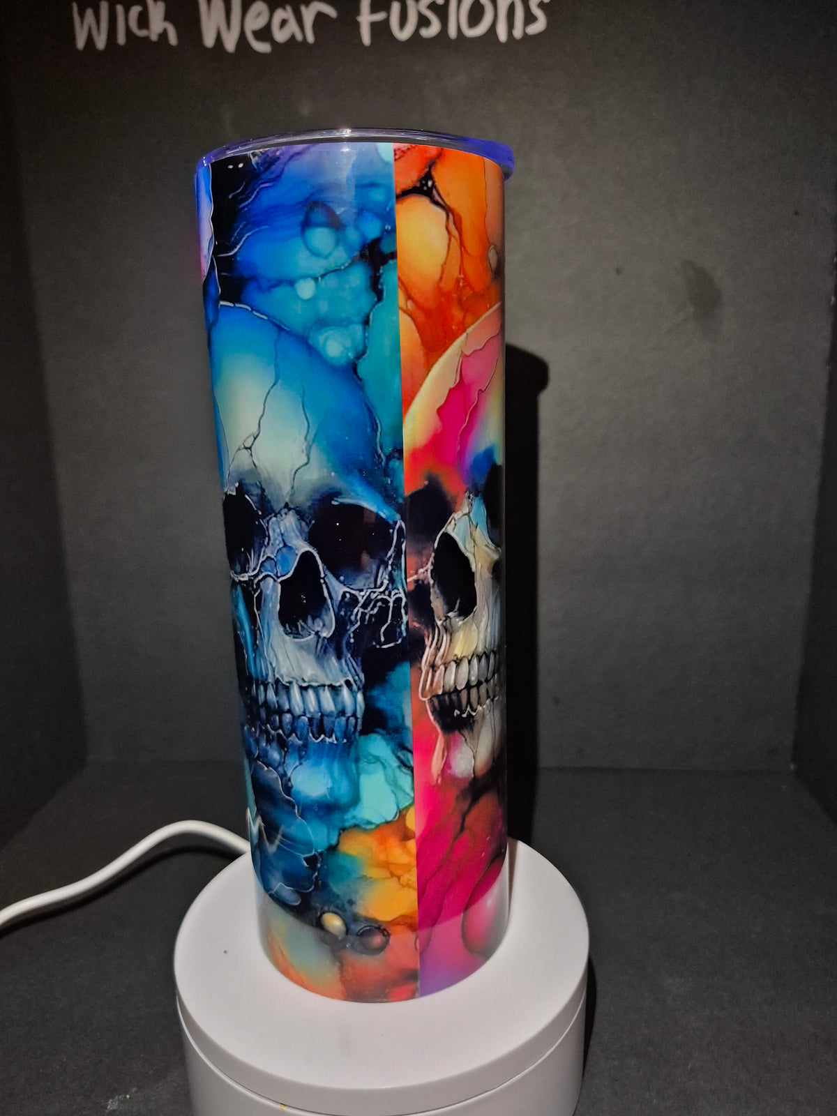 Skulls and roses 20 oz stainless steel tumbler