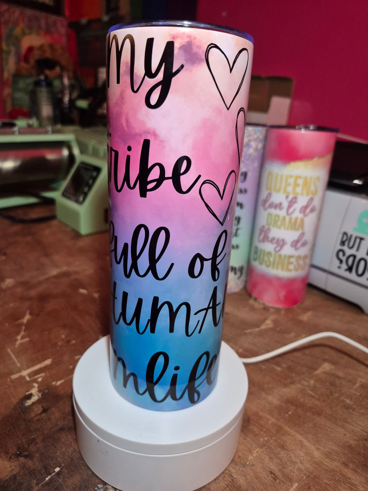 Tiny humans 20 oz stainless steel tumbler