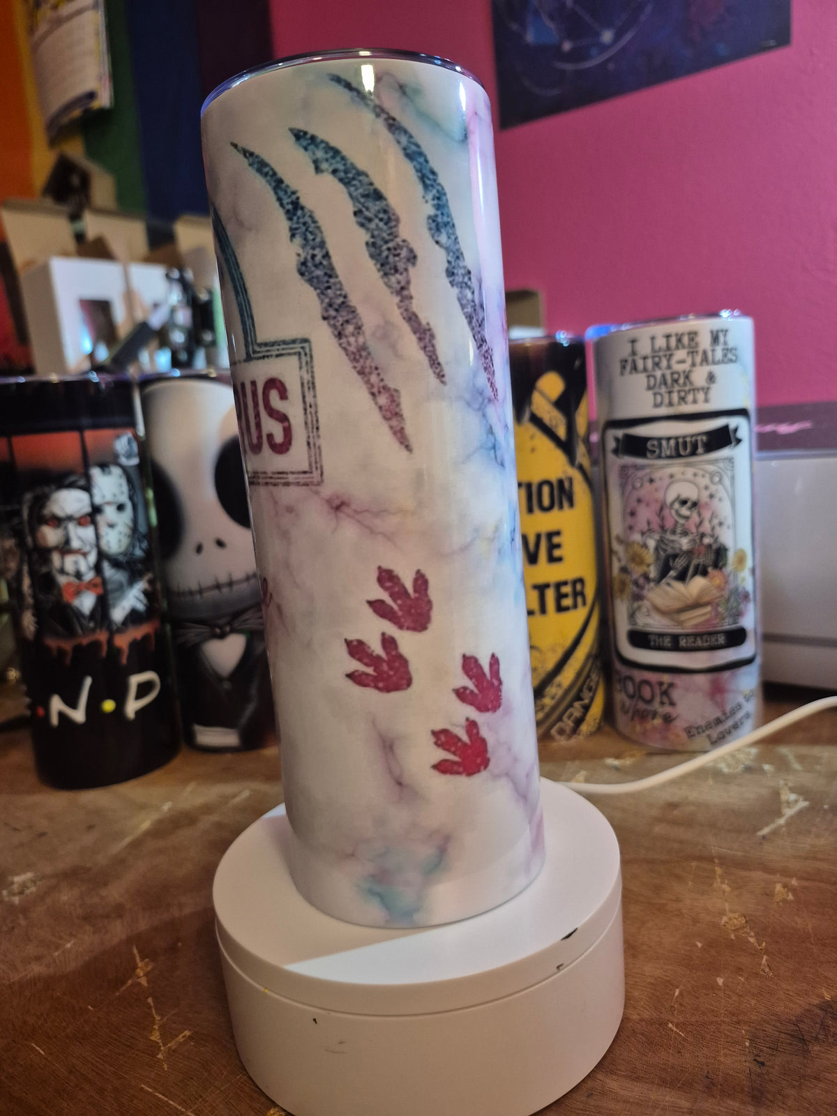 Bitchasaurus before coffee 20oz tumbler
