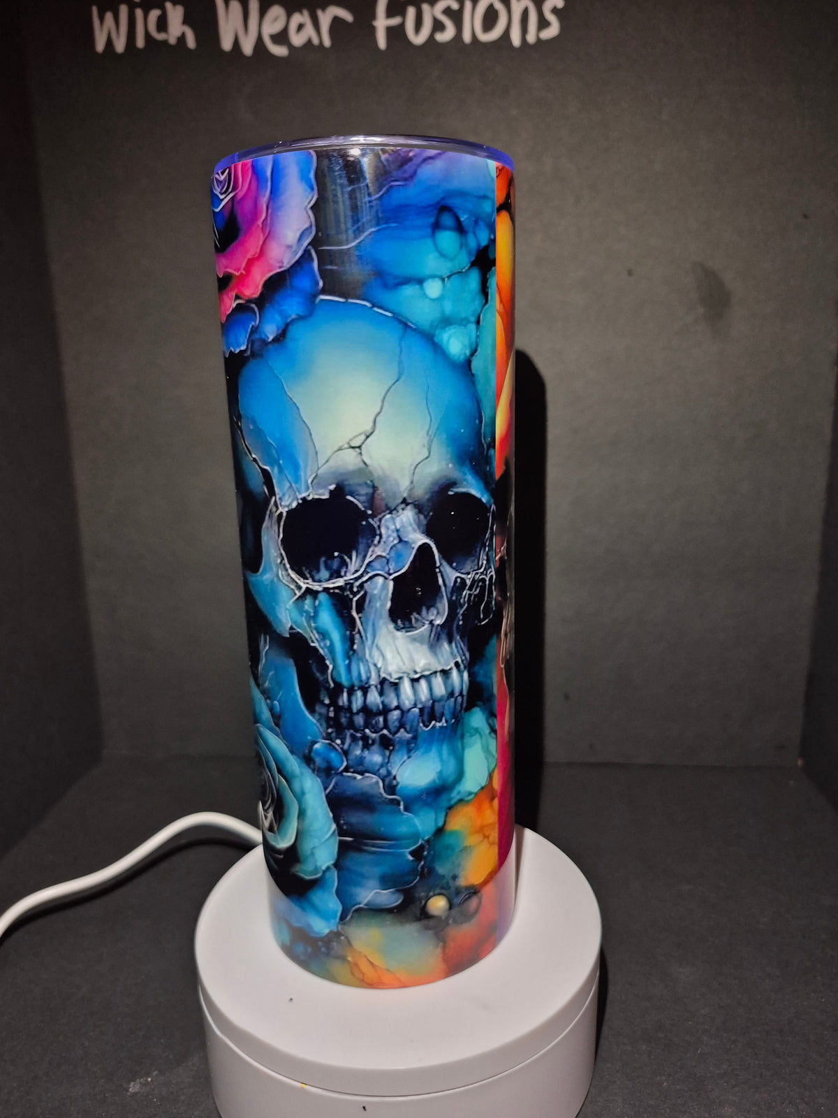 Skulls and roses 20 oz stainless steel tumbler