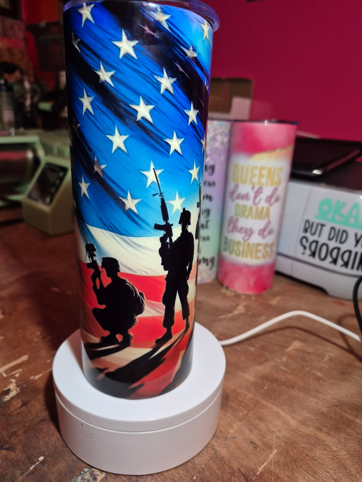 Veterans 20 oz stainless steel tumbler
