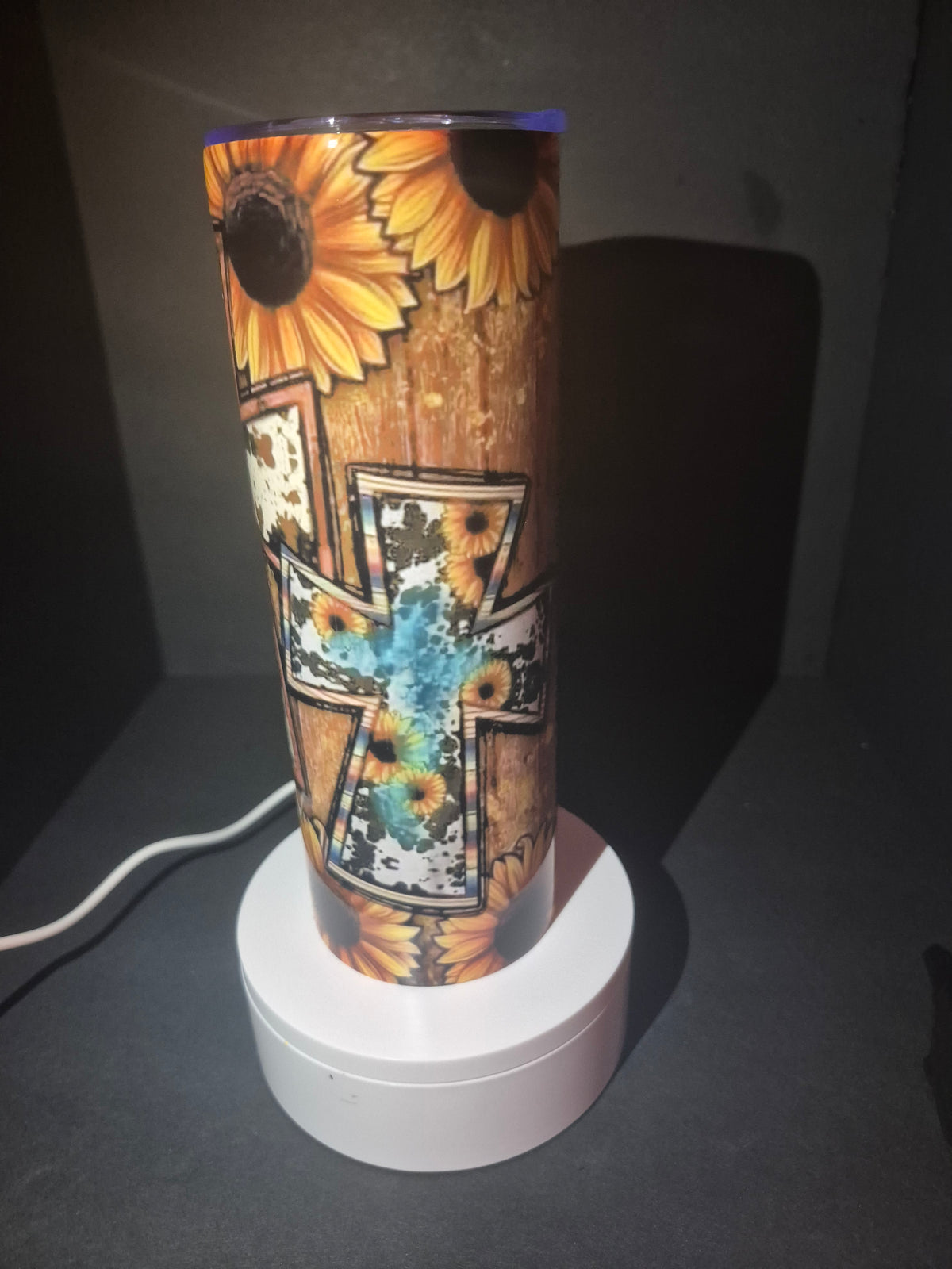 3 crosses 20 oz stainless steel tumbler