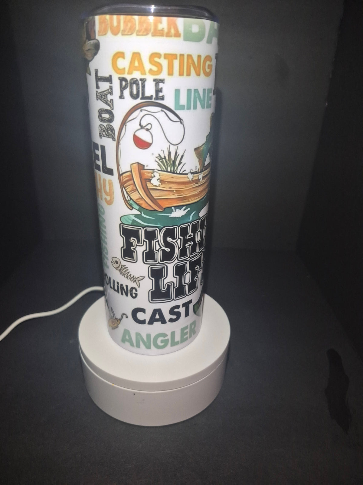 All about fishing 20 oz stainless steel tumbler
