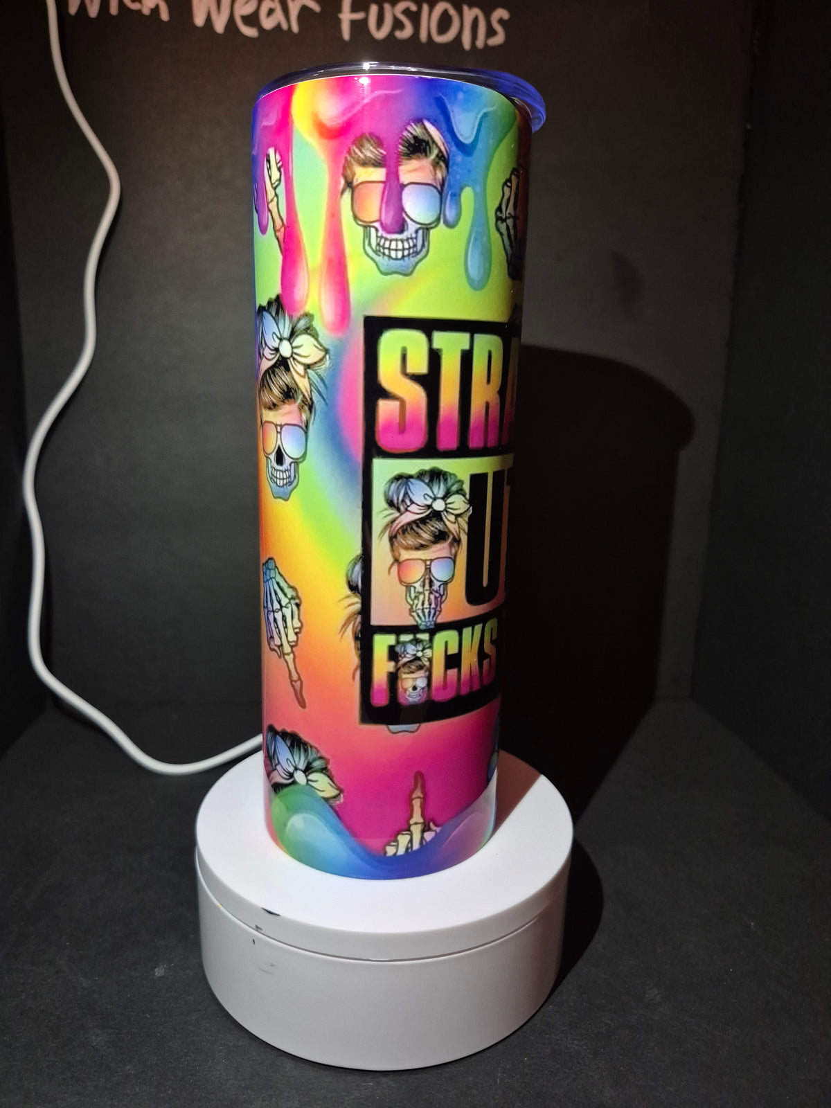 Straight Outta fucks 20 oz stainless steel double wall tumbler