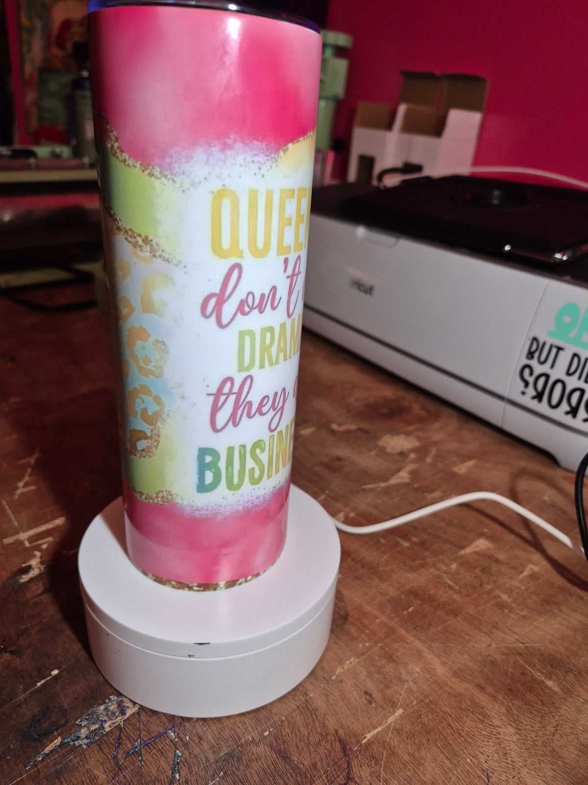 Queens don't do drama 20 oz stainless steel tumbler