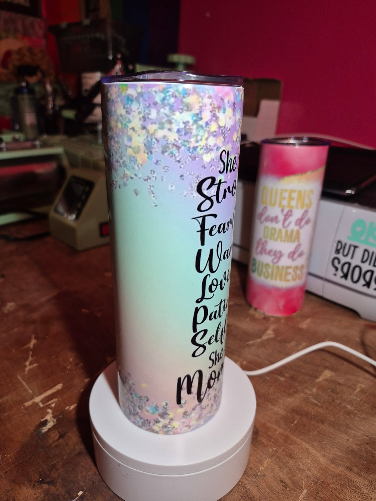 She is mommy 20 oz stainless steel tumbler