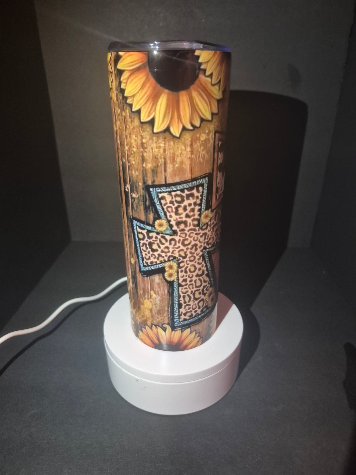 3 crosses 20 oz stainless steel tumbler