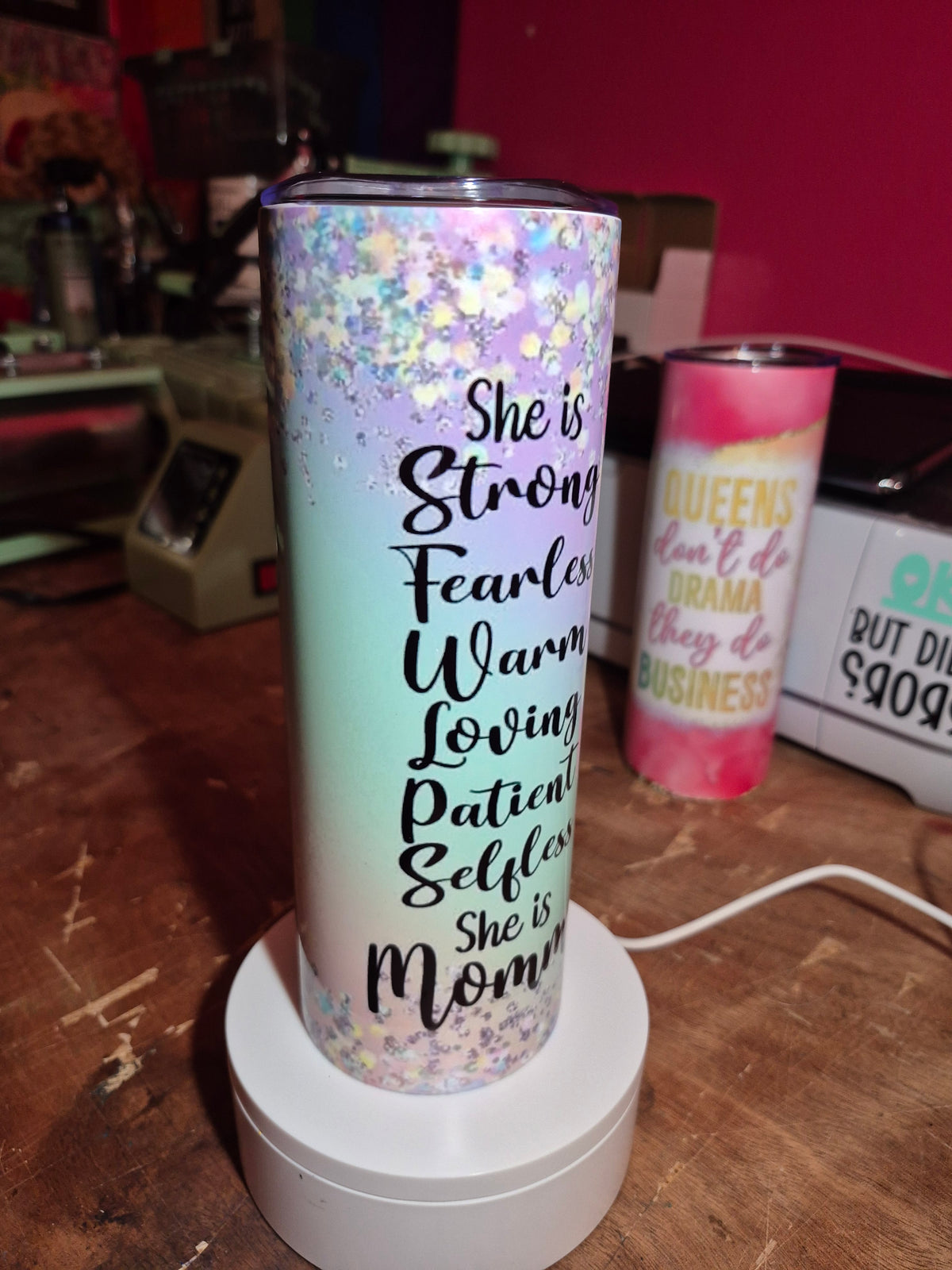 She is mommy 20 oz stainless steel tumbler