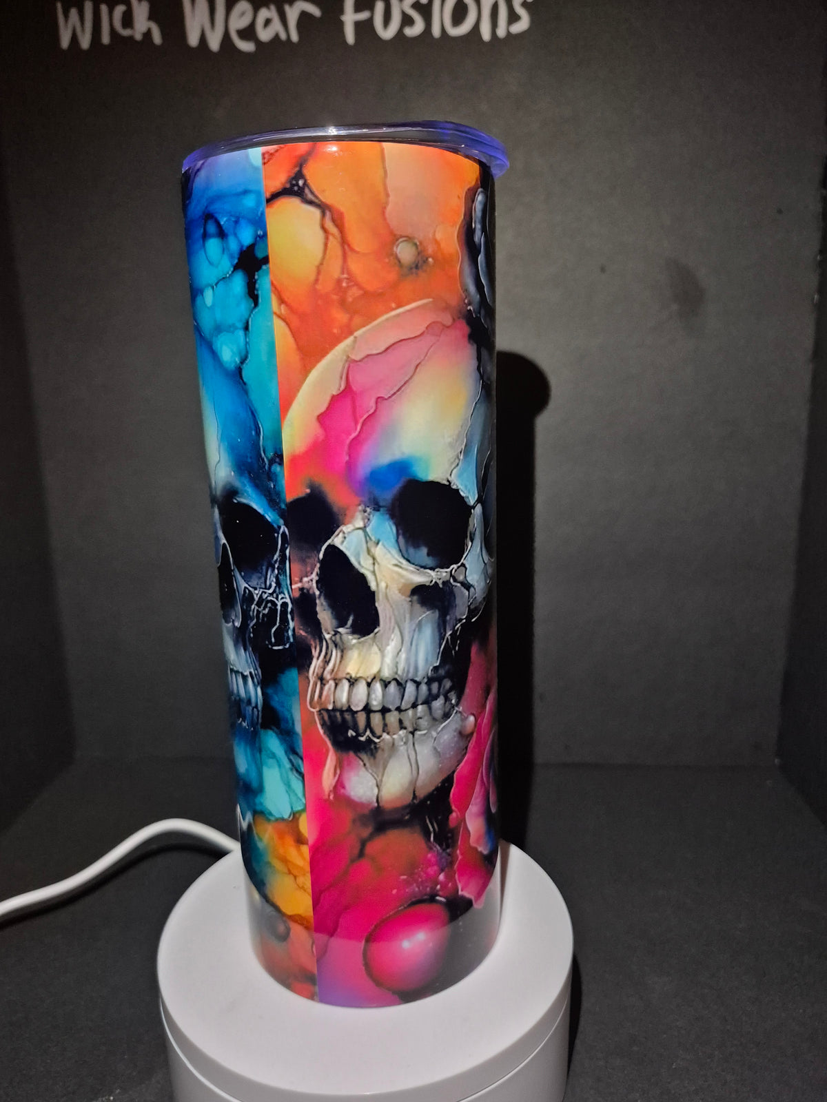 Skulls and roses 20 oz stainless steel tumbler