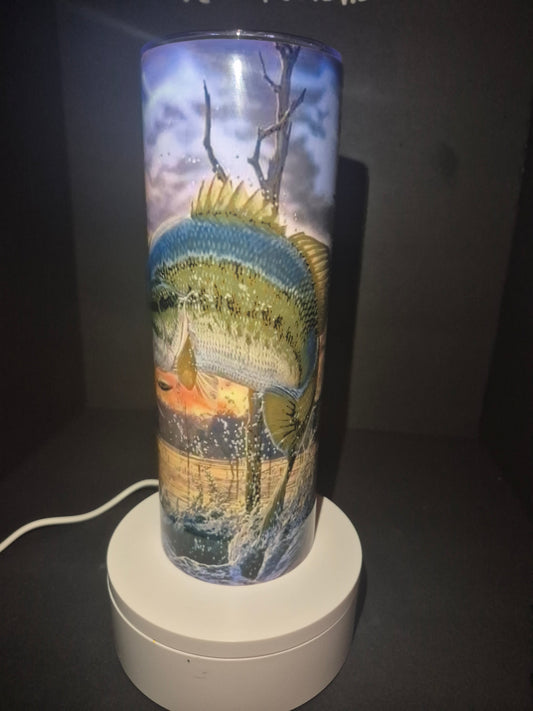 Eat sleep fish repeat 20 oz stainless steel tumbler
