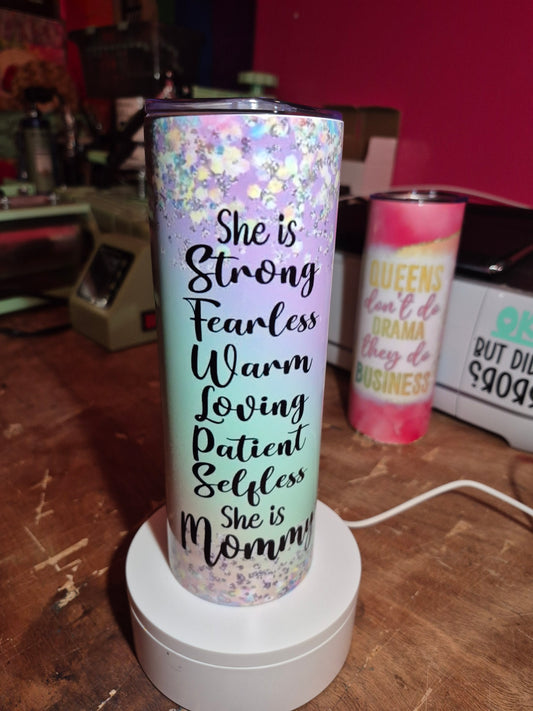 She is mommy 20 oz stainless steel tumbler