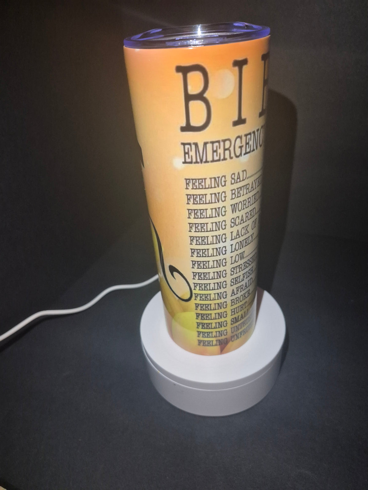 Emergency BIBLE numbers 20 oz stainless steel tumbler