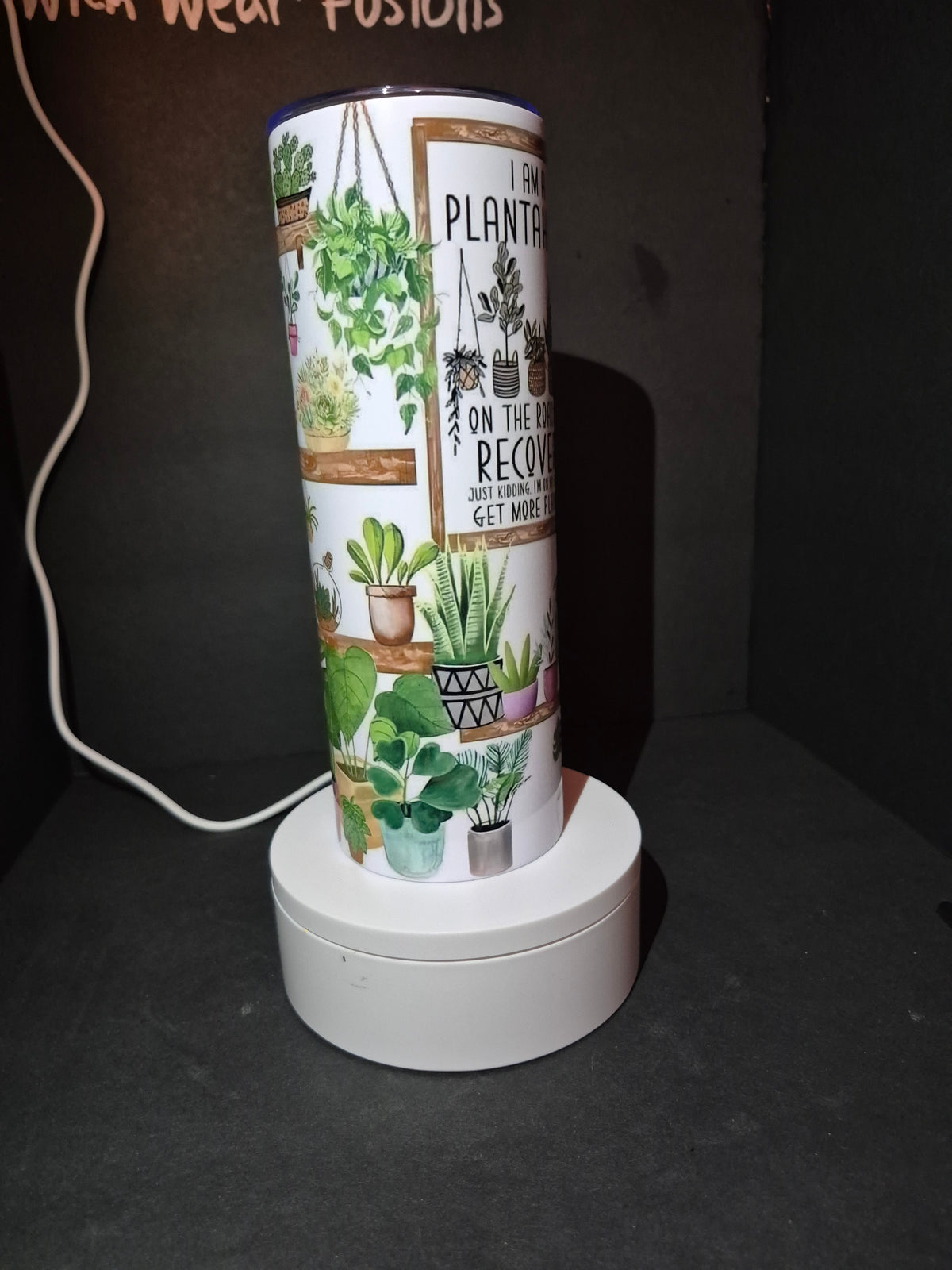 Plantaholic 20 oz double wall stainless steel tumbler