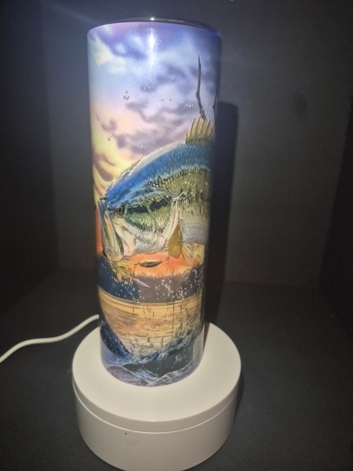 Eat sleep fish repeat 20 oz stainless steel tumbler