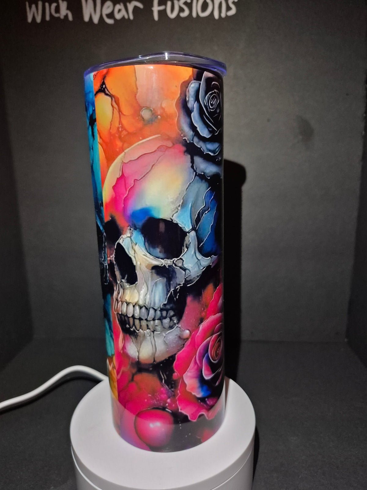 Skulls and roses 20 oz stainless steel tumbler
