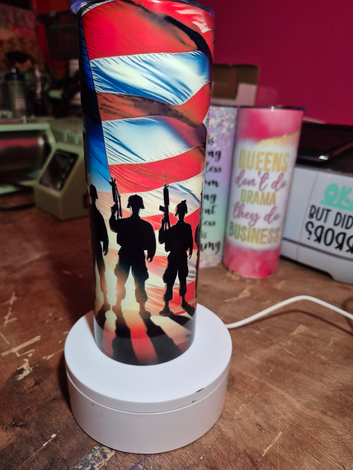 Veterans 20 oz stainless steel tumbler