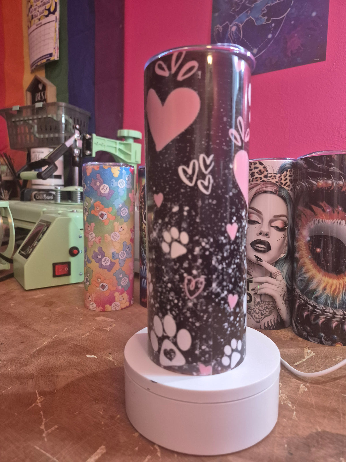 Life is better with dogs stainless steel 20 oz tumbler