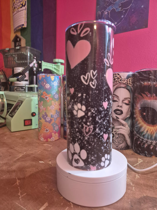 Life is better with dogs stainless steel 20 oz tumbler